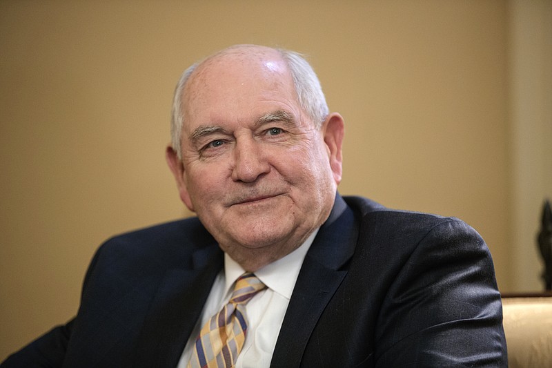 In this Feb. 1, 2017, file photo, Agriculture Secretary-designate, former Georgia Gov. Sonny Perdue attends a meeting on Capitol Hill in Washington. President Donald Trump tapped Perdue to be his agriculture secretary six weeks ago, but the administration still hasn't formally provided the Senate with the paperwork for the nomination. The delay is frustrating farm-state senators, who represent many of the core voters who helped elect Trump. (AP Photo/J. Scott Applewhite, File)