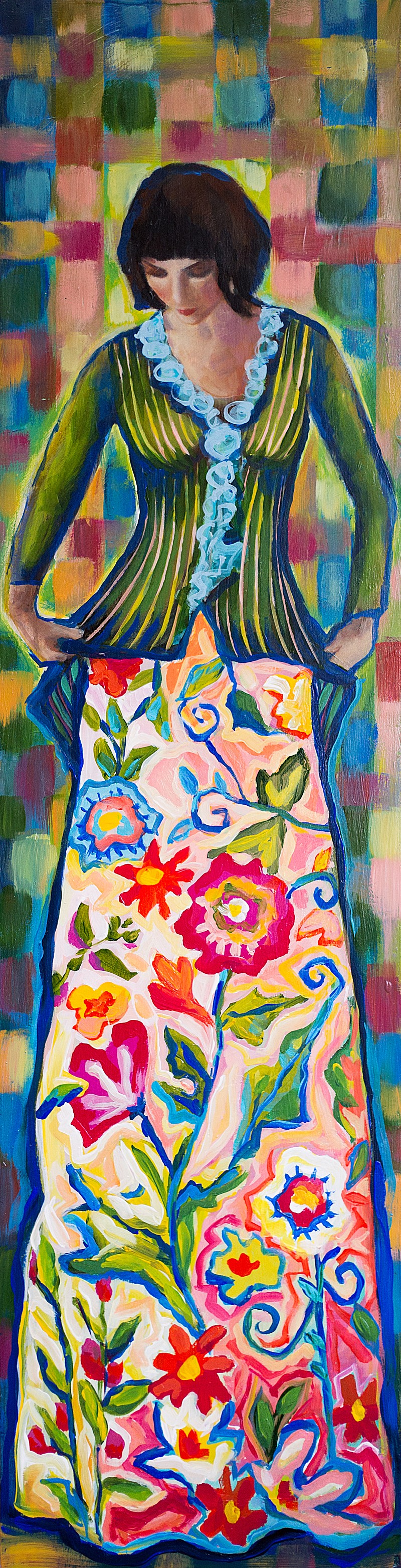 Reservations are requested by Wednesday, March 15, for the Creative Arts Guild's annual Spring for the Arts fundraiser, an event where art meets fashion, represented here by this Paula Plott Gregg painting.