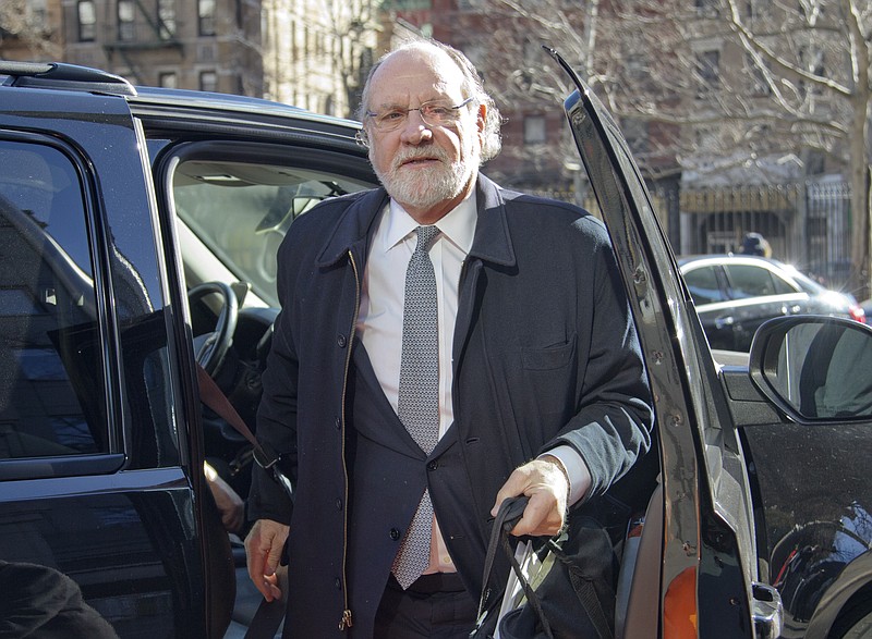
              Former New Jersey Gov. Jon Corzine arrives to court in New York, Thursday, March 9, 2017.  The legal remnants of MF Global, which was run by Corzine, are suing PwC, also known as PricewaterhouseCoopers, claiming that negligence and accounting malpractice was a cause for MF Global's collapse.(AP Photo/Seth Wenig)
            
