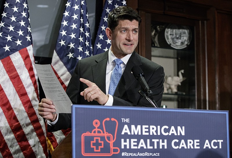 House Speaker Paul Ryan, R-Wis., speaks on the GOP's long-awaited plan to repeal and replace the Affordable Care Act. (AP Photo/J. Scott Applewhite)