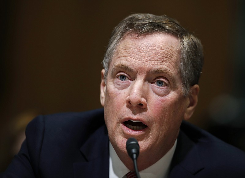 
              United States Trade Representative-nominee Robert Lighthizer testifies be the Senate Finance Committee during his confirmation hearing on Capitol Hill in Washington, Tuesday, March 14, 2017. President Donald Trump's pick to represent the country in trade negotiations says the U.S. should have an "America first trade policy." (AP Photo/Manuel Balce Ceneta)
            