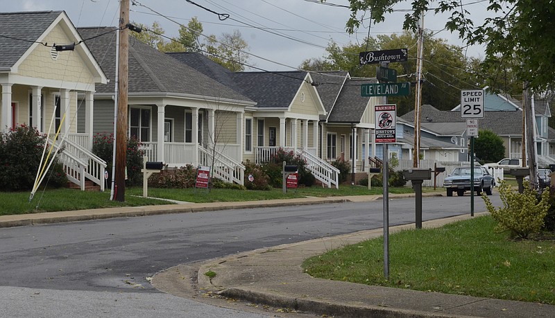 Chattanooga Neighborhood Enterprise has sold seven new houses in the 600 block of North Holly Street in the Bushtown community, and has five more for sale.