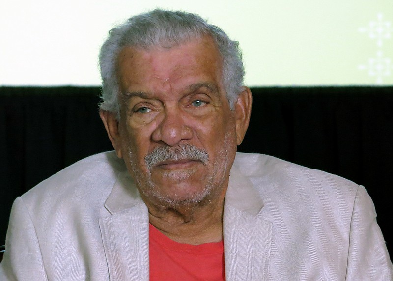 
              FILE - In this Tuesday April 1, 2014, file photo, the recipient of the 1992 Nobel Prize in Literature Derek Walcott attends a news conference in Mexico City. Walcott, known for capturing the essence of his native Caribbean and became the region’s most internationally famous writer, died early Friday, March 17, 2017, on the island of St. Lucia, according to his son, Peter. (AP Photo/ Berenice Bautista, File)
            