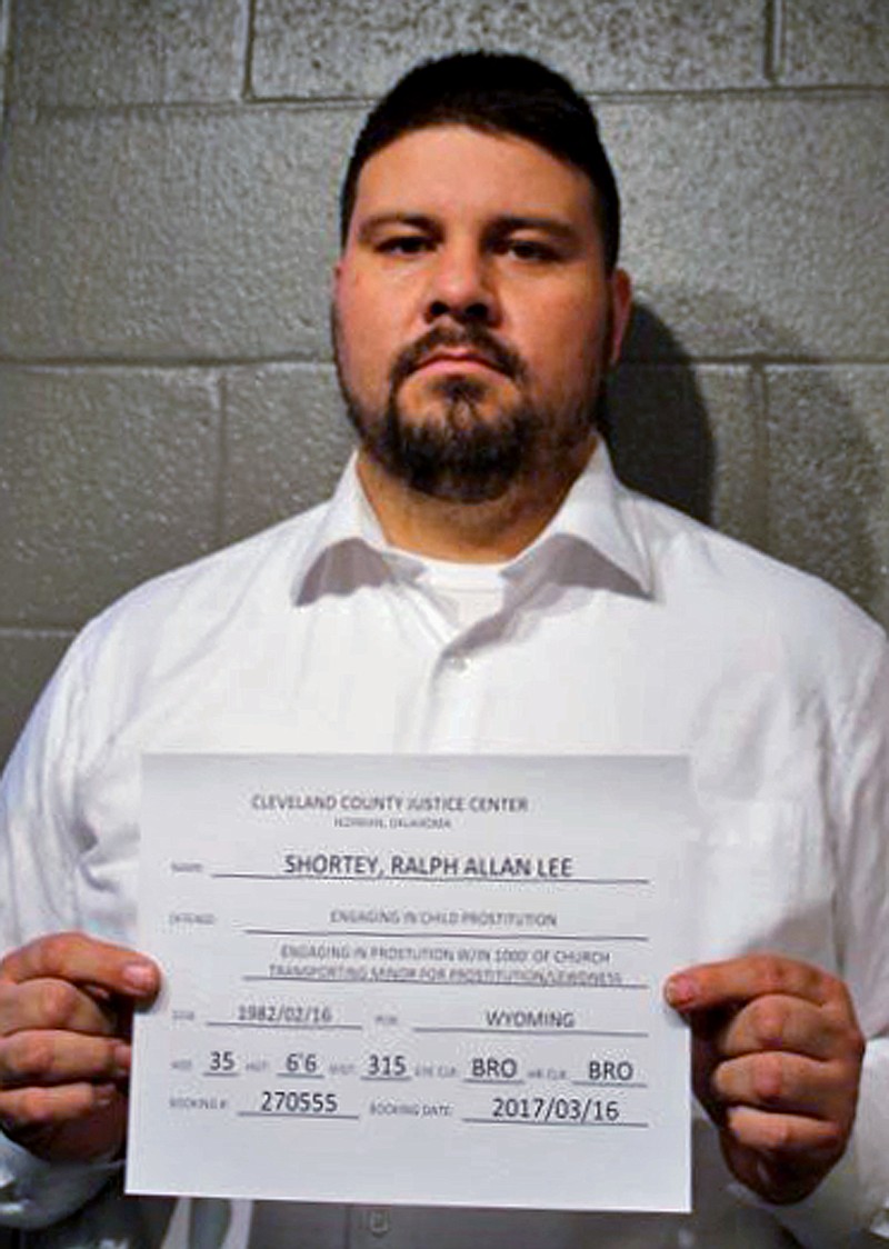 
              FILE - In this March 16, 2017, file photo, provided by the Cleveland County Sheriff's Office in Norman Okla., shows Ralph Shortey. The FBI in Oklahoma City confirmed Monday, March 20, 2017, it is investigating Shortey, a Republican state senator who is facing felony child prostitution charges after police say he solicited sex from a 17-year-old boy. No federal charges have been filed against Shortey. (Cleveland County Sheriff's Office via AP, File)
            