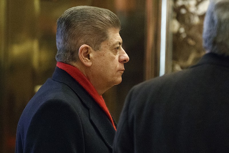 
              FILE- In this Dec. 15, 2016, file photo, Judge Andrew Napolitano waits for an elevator in the lobby of Trump Tower in New York. Fox News Channel has pulled legal analyst Napolitano from the air after disavowing his on-air claim that British intelligence officials had helped former President Barack Obama spy on Donald Trump.  The move was first reported by The Los Angeles Times on Monday, March 20, 2017. (AP Photo/Evan Vucci, File)
            