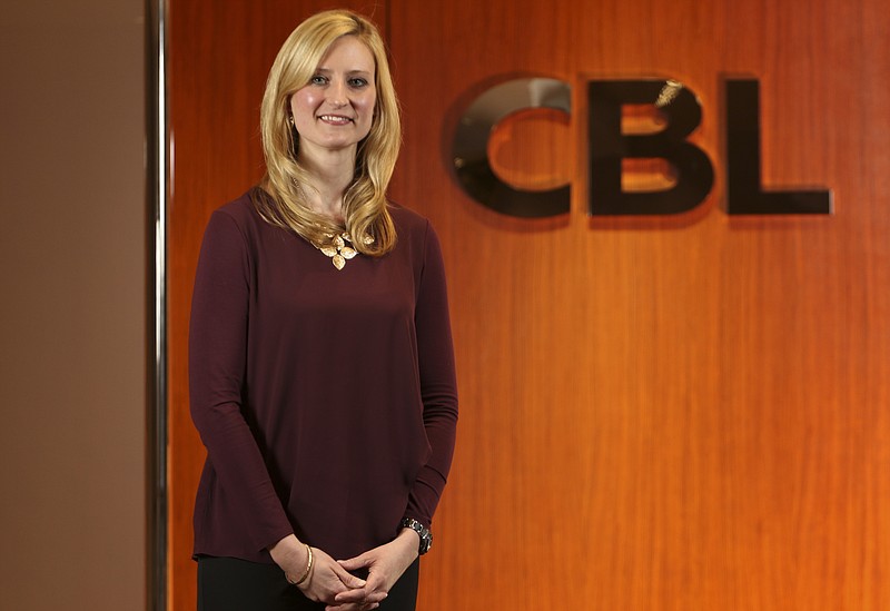 Staff Photo by Dan Henry / The Chattanooga Times Free Press- 2/28/17. Katie Reinsmidt, Executive Vice President and Chief Investment Officer for CBL & Associates Properties, Inc., for Edge Magazine.