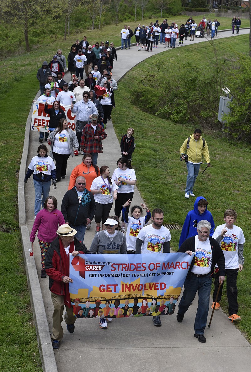 The 22nd annual Strides of March AIDS Walk will be held Saturday, March 25, to raise funds and awareness for Chattanooga CARES, the HIV/AIDS resource center for 23 counties. The walk will take a new route along Blue Goose Hollow Trailhead on the Chattanooga Riverwalk near Alstom.
