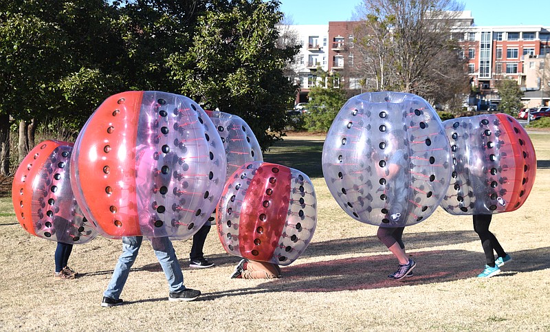 Chatter's writing staff plays in Knockerballs.