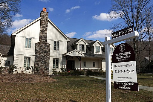 This is a home with a sale pending in Sewickley, Pa., on Tuesday, March 21, 2017. (AP Photo/Gene J. Puskar)