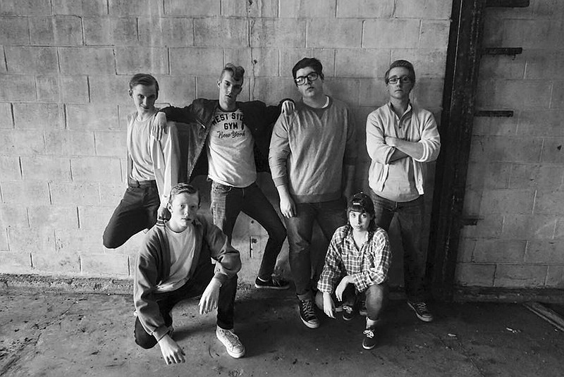 Members of the Jets show some attitude. They are played by, clockwise from front left, Joseph Watts, Josh Deville, Chris Johnson, Chad Henderson, Evan Jackson and Kaycie Kraft.