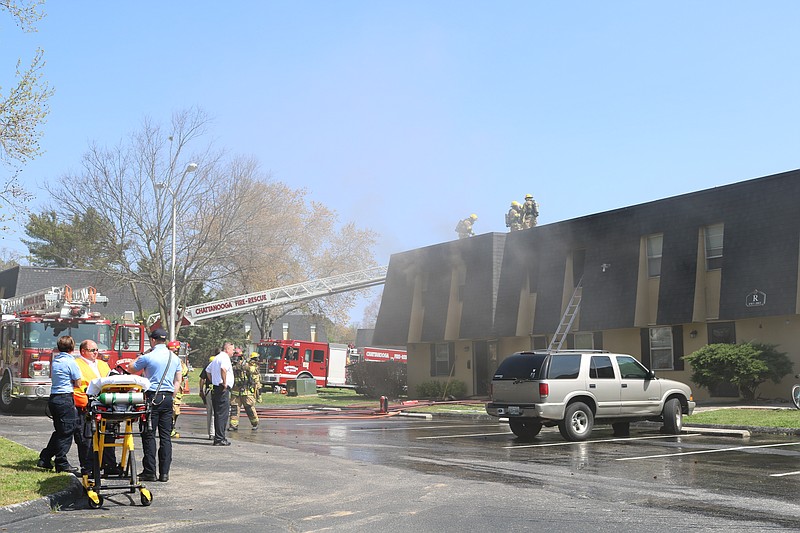 Two units at Radius Mountain Creek Apartments caught fire March 29, 2017. 