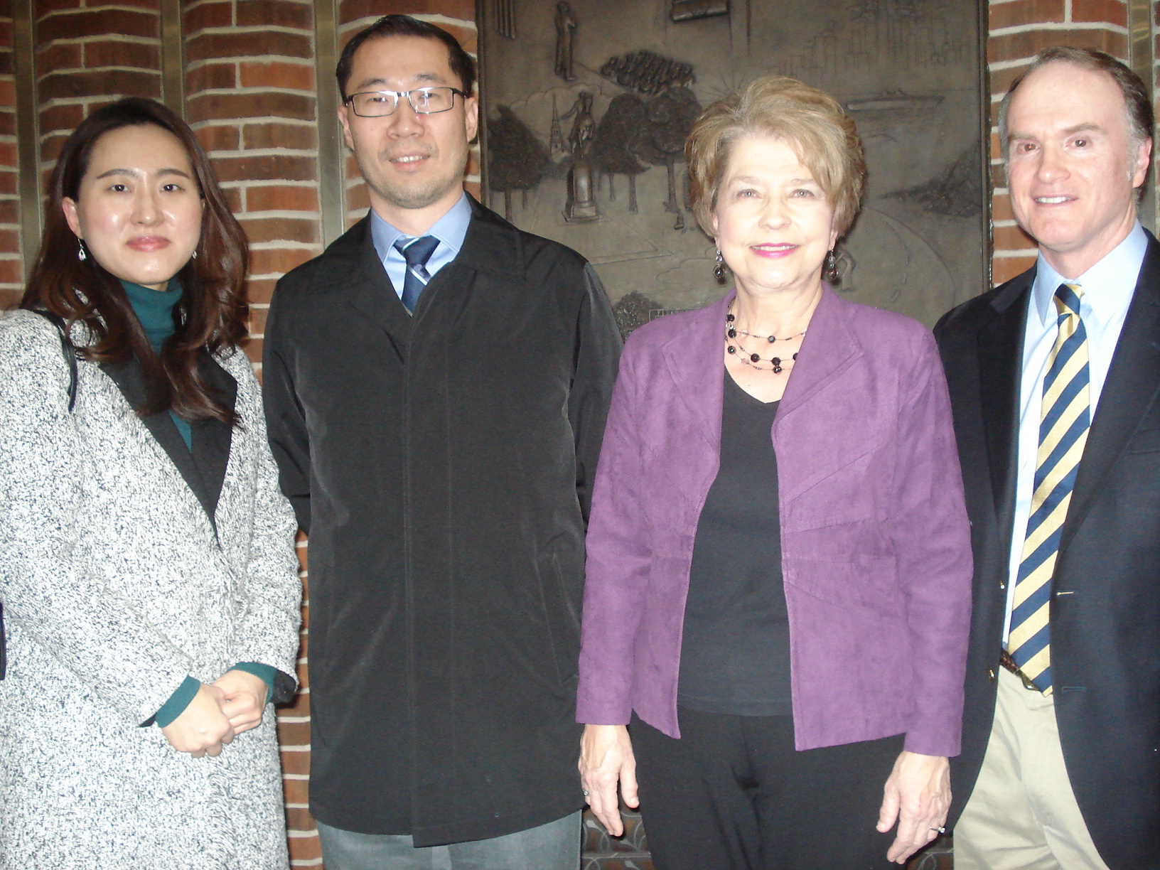 Dr. ChoEun Lee of Lee University; Sung-ho Tsai, brother of the late Dr. Sin-Hsing Tsai; Dr. Sigrid Luther, festival coordinator; and Dr. Lee Harris, UTC Music Division chairman.
