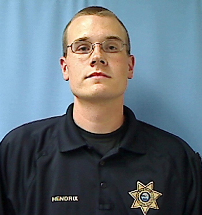 
              CORRECTS DATE OF DEATH TO WEDNESDAY FROM TUESDAY AND CORRECTS THE SPELLING OF HENDRIX IN THE THIRD SENTENCE FROM HENSRIX - This undated photo provided by the Hamilton County Sheriff's Office shows Hamilton County Tenn. Deputy Daniel Hendrix. Hendrix, an off-duty deputy with the Hamilton County Sheriff's Office was shot and killed Wednesday, March 29, 2017, by Chattanooga police. Authorities said Wednesday that Hendrix, who was celebrating his birthday with friends, drew his gun, became agitated and refused commands to drop the weapon. (Hamilton County, Tenn., Sheriff’s Office via AP)
            