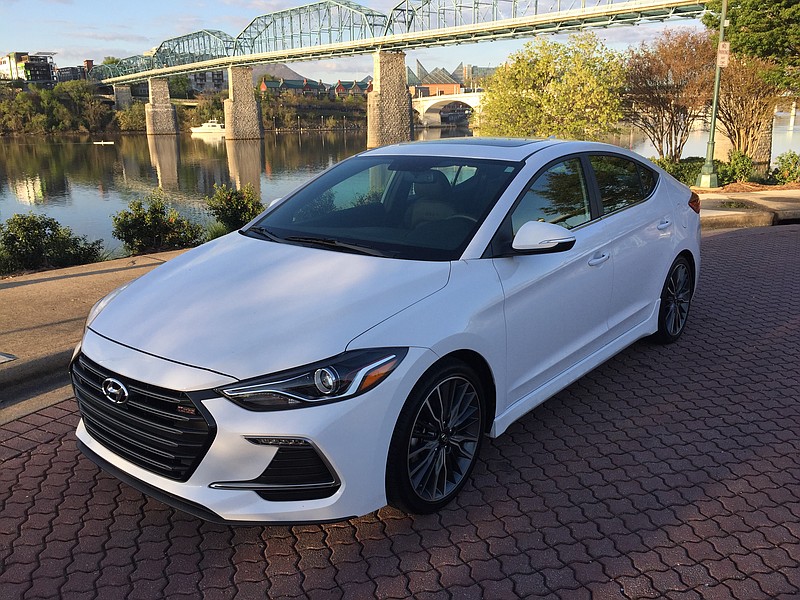 The new Hyundai Elantra Sport features a turbocharged engine and a sport tuned suspension.



