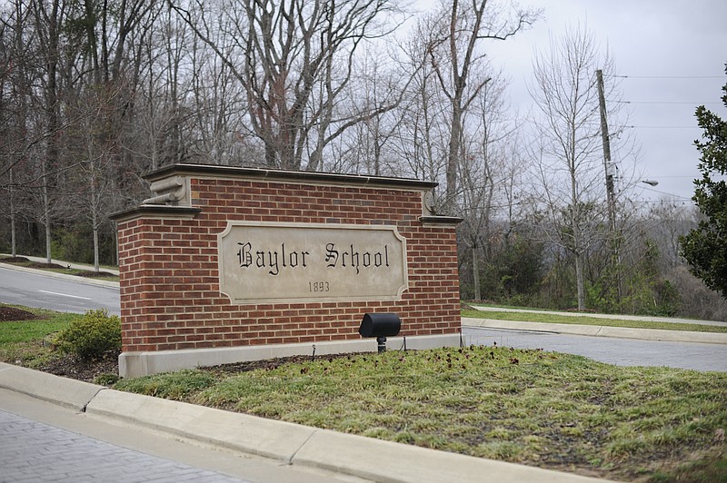 Staff photo by Jenna Walker/Chattanooga Times Free Press - Mar 10, 2011 -- Baylor School sign in Chattanooga, Tenn.
