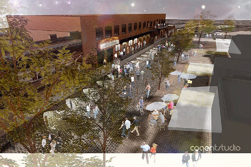 Rendering of Station Street which runs between the Choo Choo and Terminal BrewHouse.