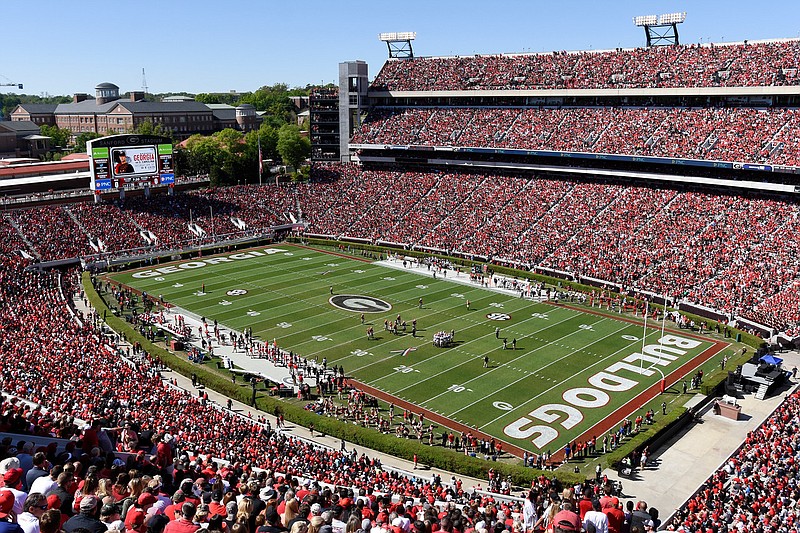 Georgia set an SEC record last April when 93,000 fans packed Sanford Stadium for the annual G-Day spring football game.