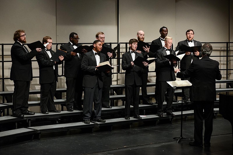 The University of Tennessee at Chattanooga Men's Chorus sings Friday, April 21.