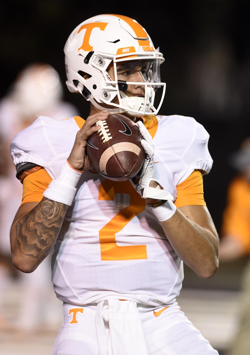 Tennessee quarterback Jarrett Guarantano redshirted as a freshman last season, so Saturday's Orange and White Game will be his first live action in front of fans at Neyland Stadium.