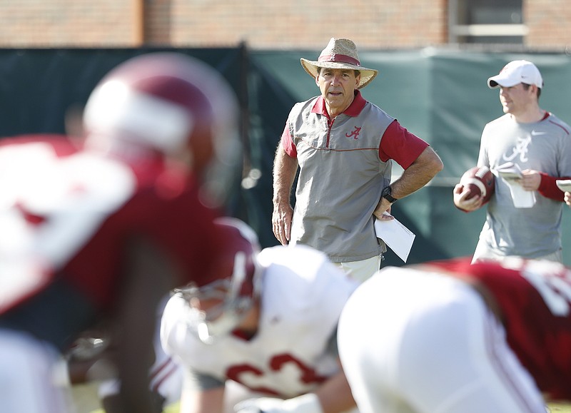 Alabama football coach Nick Saban is hoping for another stellar crowd for Saturday's A-Day spring game.