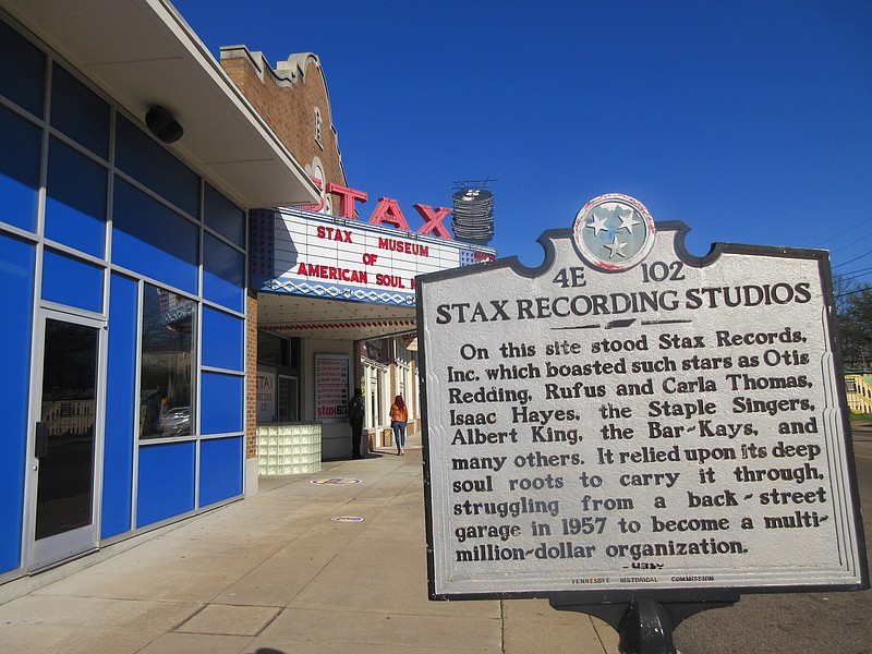 
              This March 8, 2017 photo shows the Stax Museum of American Soul Music in Memphis, Tenn. The Stax recording studio’s roster of stars included Otis Redding, Isaac Hayes and the Staple Singers. It eventually went bankrupt but the museum showcases everything from costumes to cars to walls of hit records. (AP Photo/Beth J. Harpaz)
            