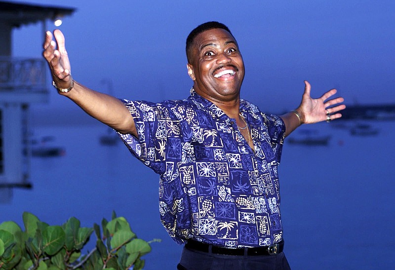 
              FILE - In this Aug. 18, 1999 file photo, Cuba Gooding Sr. lead vocalist of the legendary r&b/pop group The Main Ingredient, and father of Oscar winning actor Cuba Gooding Jr., gestures during an interview in Bridgetown, Barbados. Gooding Sr., who sang the 1972 hit “Everybody Plays the Fool,” has died. Authorities say the 72-year-old singer was found dead due an unknown cause in a car Thursday, April 20, 2017, in the Woodland Hills section of Los Angeles. (AP Photo/Chris Brandis, File)
            