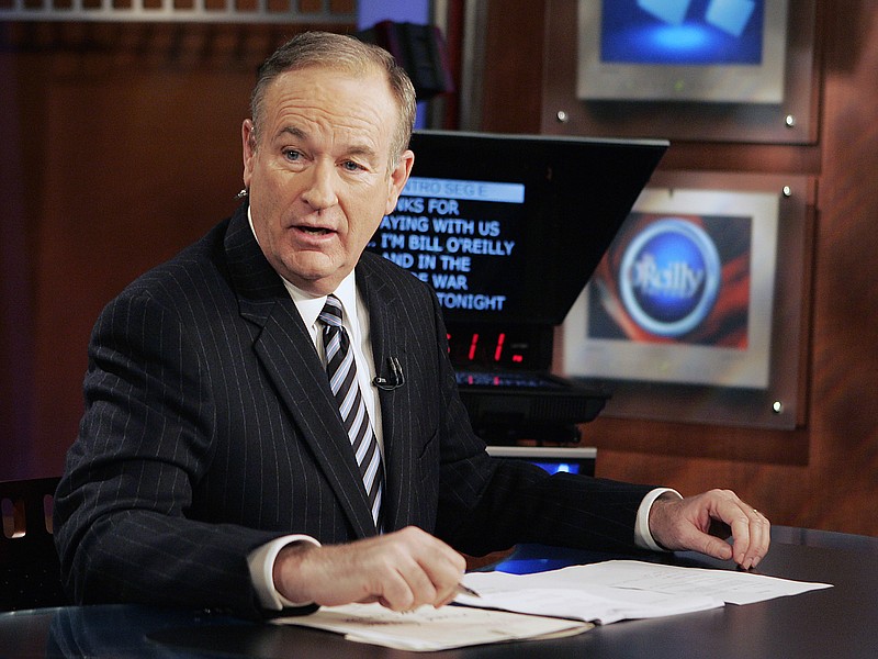 
              FILE - In this Jan. 18, 2007 file photo, Fox News commentator Bill O'Reilly appears on the Fox News show, "The O'Reilly Factor," in New York. O'Reilly has lost his job at Fox News Channel following reports that several women had been paid millions of dollars to keep quiet about harassment allegations. (AP Photo/Jeff Christensen, File)
            