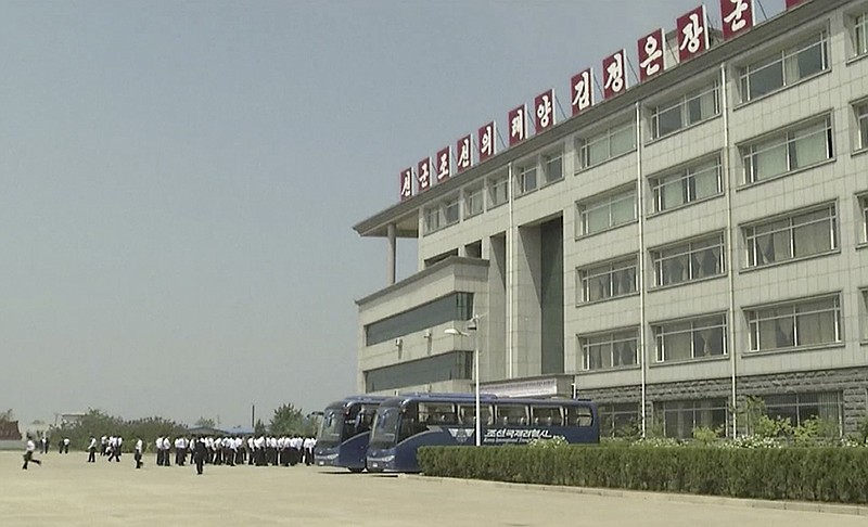 This image made from May 21, 2014, video shows the Pyongyang University of Science and Technology. According to Park Chan-mo, the chancellor of the Pyongyang University of Science and Technology, on Sunday, April 23, 2017, North Korea has detained a U.S. citizen, Tony Kim, who also goes by his Korean name Kim Sang-duk. Park said Kim taught accounting at the university for about a month. (AP Photo)