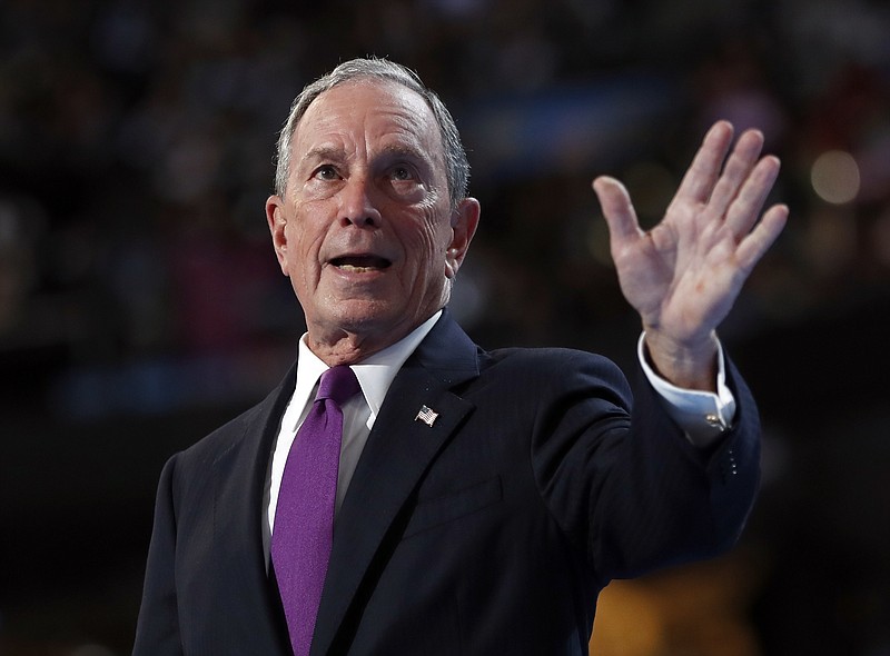 
              FILE - In this Wednesday, July 27, 2016, file photo, former New York City Mayor Michael Bloomberg waves after speaking to delegates during the third day session of the Democratic National Convention in Philadelphia. The former New York City mayor addressed his intensifying focus on climate change on Saturday, April 22, 2017, in an email interview with The Associated Press. Bloomberg said he wants to help save an international agreement to reduce carbon emissions. (AP Photo/Carolyn Kaster, File)
            