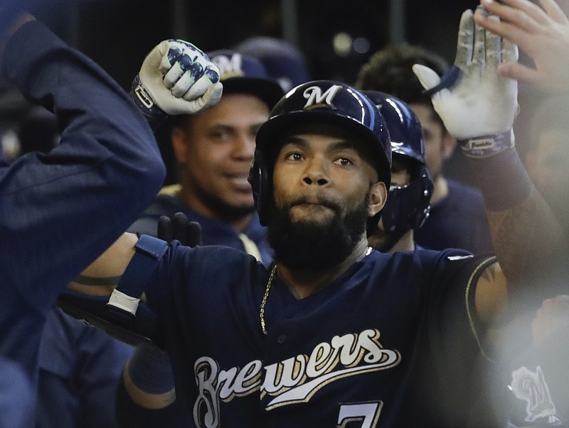 Camp report: Eric Thames homers as Brewers outlast A's, 4-3.