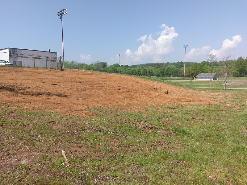 What is currently unfinished grading will soon be LaFayette's first city dog park, hopefully in time for a May 1 grand opening.