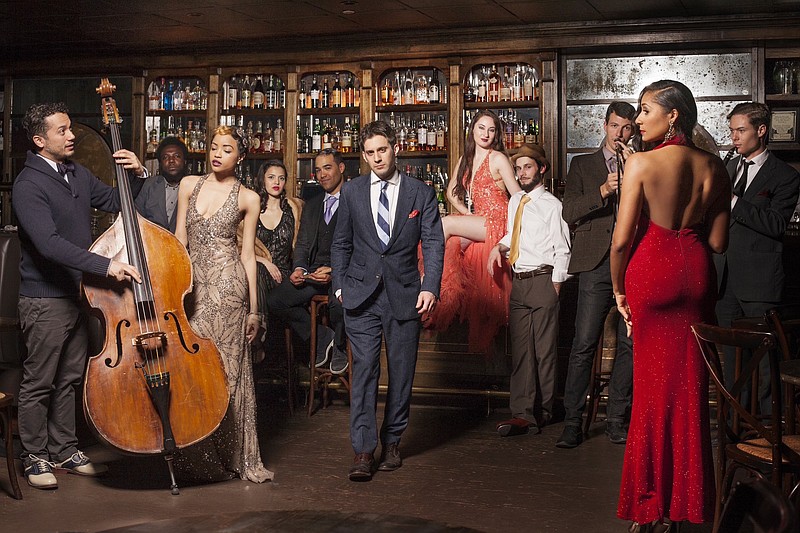 Scott Bradlee, center, and Postmodern Jukebox perform at Track 29 on Saturday night.