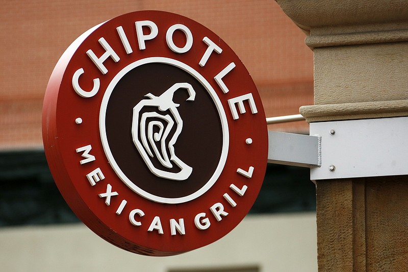 
              This Thursday, Jan. 12, 2017, photo shows the sign on a Chipotle restaurant in Pittsburgh. Chipotle Mexican Grill Inc. reports financial results, Tuesday, April 25, 2017. (AP Photo/Gene J. Puskar)
            