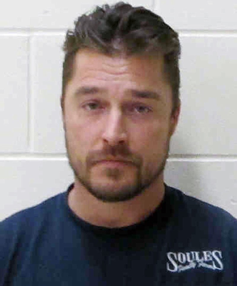 
              This Tuesday, April 25, 2017, photo provided by the Buchanan County Sheriff's Office in Independence, Iowa, shows Chris Soules, former star of ABC's "The Bachelor," after being booked early Tuesday after his arrest on a charge of leaving the scene of a fatal accident near Arlington, Iowa. (Buchanan County Sheriff's Office via AP)
            