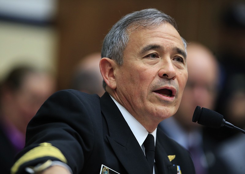 
              In this photo taken April 26, 2017, U.S. Pacific Command Commander Adm. Harry Harris Jr. testifies on Capitol in Washington before a House Armed Services Committee hearing on North Korea. Harris said Thursday, April 27, 2017, that the crisis with North Korea is at the worst point he’s ever seen, but he declined to compare the situation to the Cuban missile crisis decades ago. (AP Photo/Manuel Balce Ceneta)
            