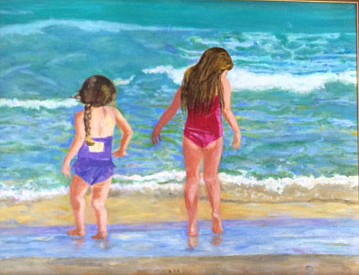 A watercolor called "Summer Fun" is among the pieces on display at the Art in the Library Exhibition in Dunlap, Tenn. The piece is by local artist Linda Howard.