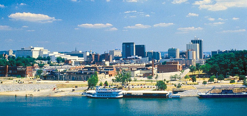 The landscape of Chattanooga's downtown is featured in this May 1, 2017 photo.