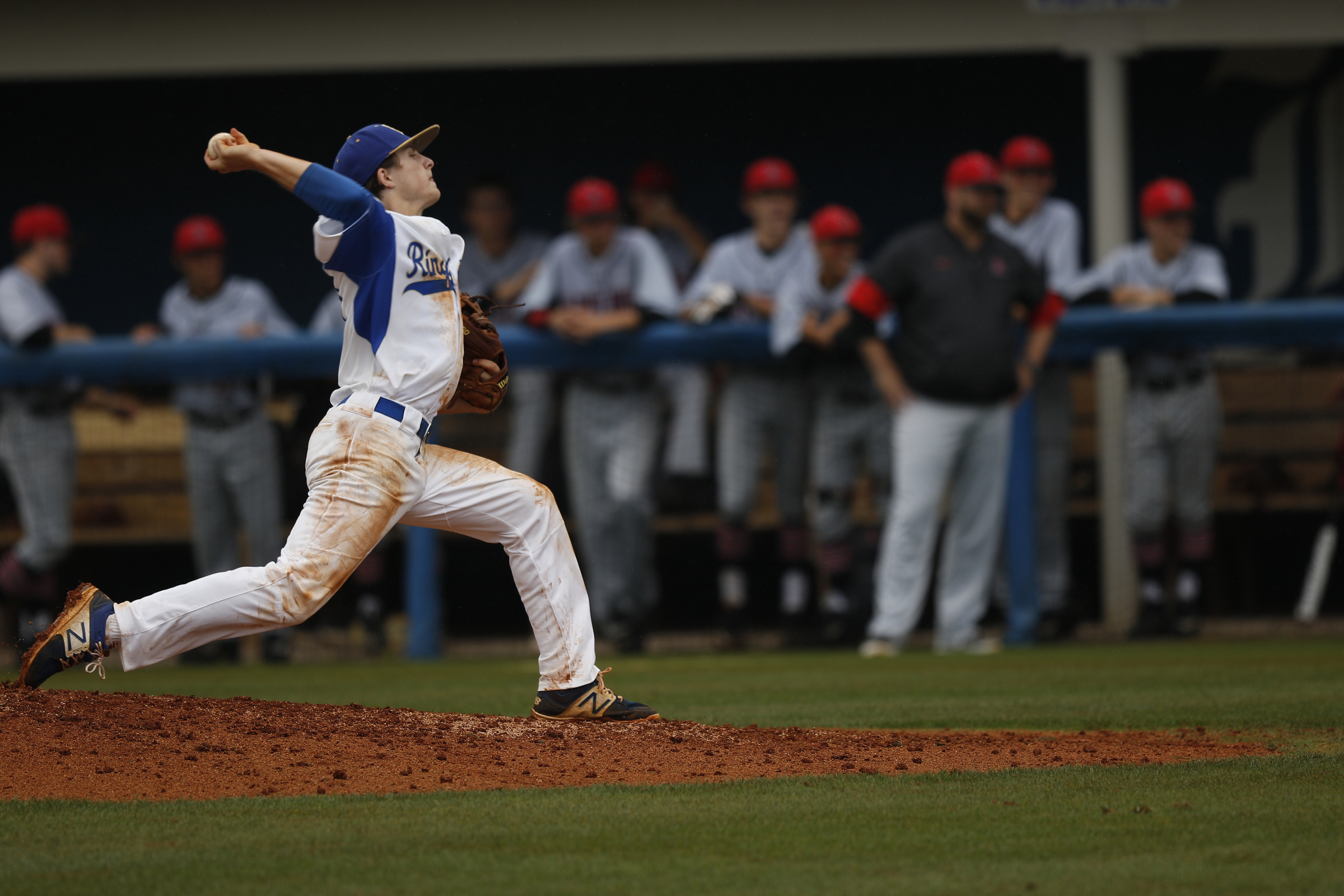 Ringgold pitcher Nathan Camp itches during their prep baseball playoff game against Appling County at Ringgold High School on Thursday, May 4, 2017, in Ringgold, Ga.