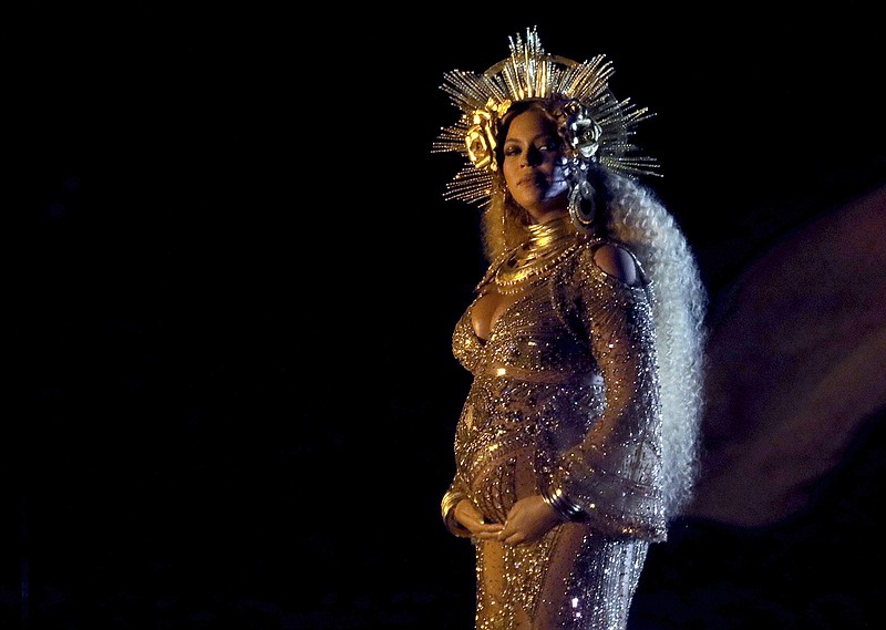 Beyonce performs at the 59th annual Grammy Awards on Sunday, Feb. 12, 2017, in Los Angeles. (Photo by Matt Sayles/Invision/AP)