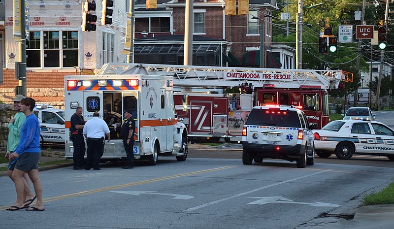 Chattanooga police and fire officials responded Sunday evening along with Hamilton County EMS to a call of a pedestrian struck by a vehicle at the intersection of McCallie and Central avenues. 