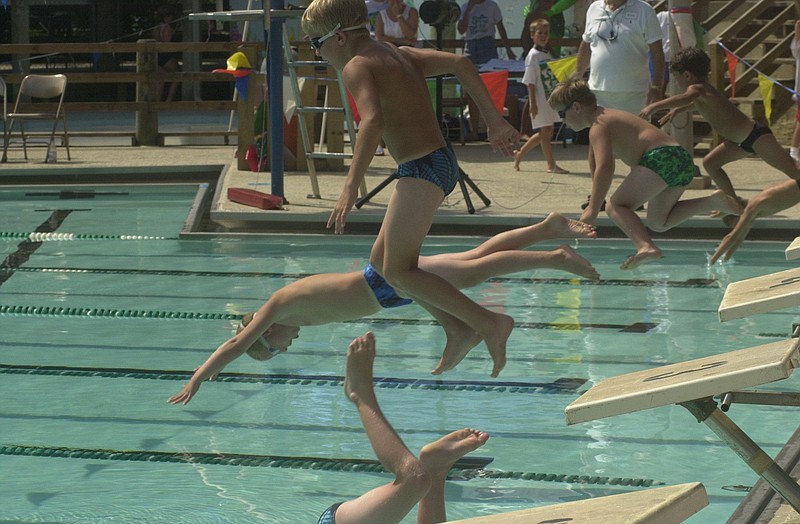 Their form needs a little work, but these 8 and under boys enjoyed themselves at the Chattanooga Area Swim League developmental meet hosted by the Signal Mountain pool on Friday. The meet included 250 participants from 12 different teams. 