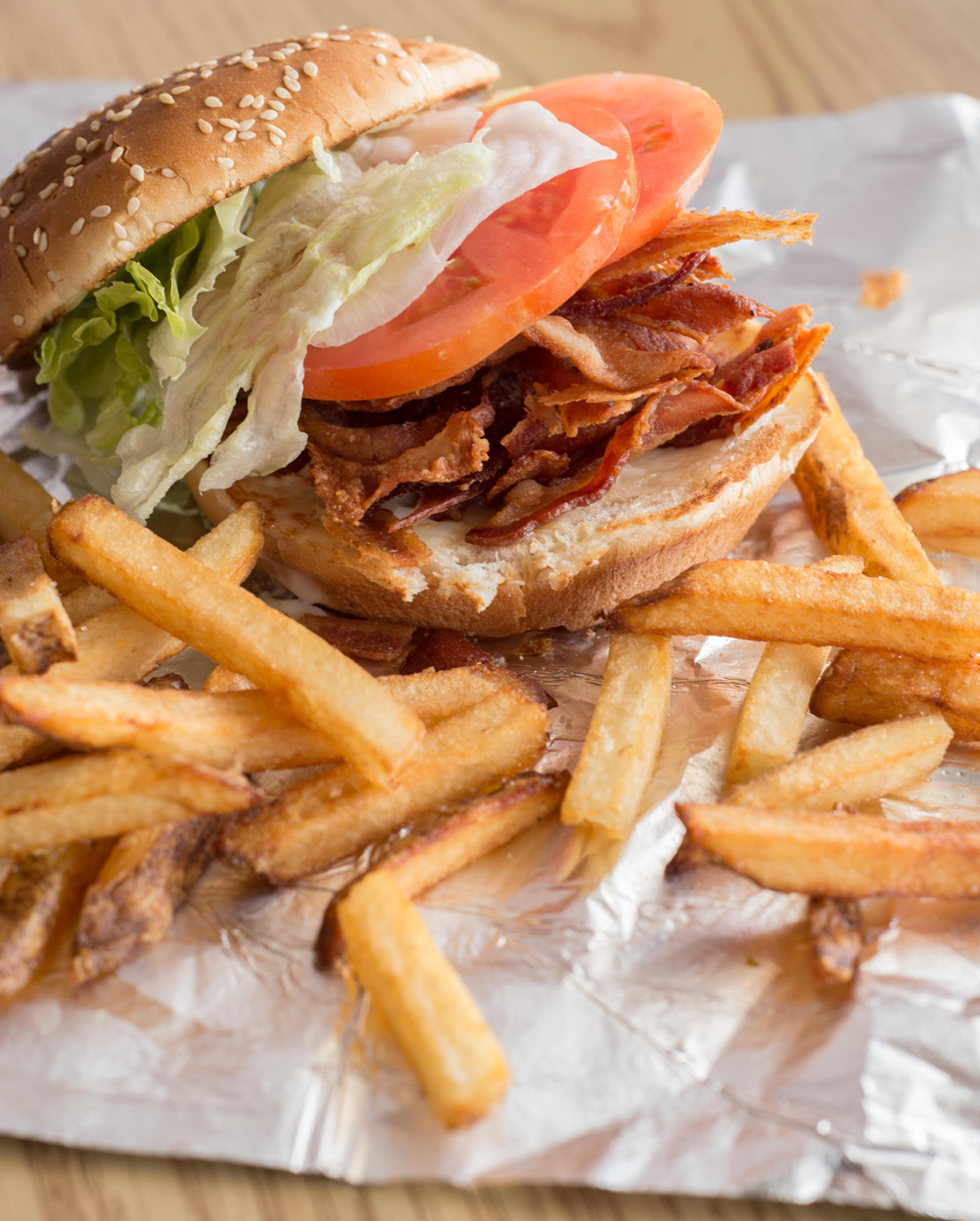 The classic BLT at Five Guys. (Photo by Mark Gilliland)