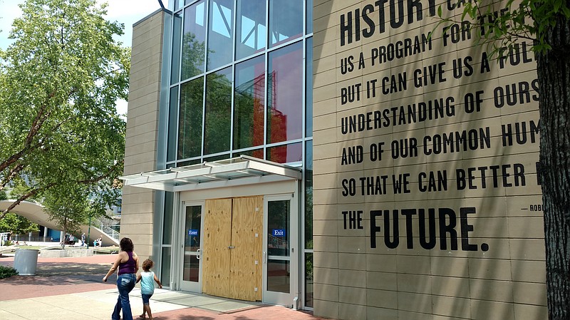 Staff photo by Mike Pare / The River Place building on the Tennessee Aquarium plaza was to have housed the Chattanooga History Center, but it was unable to raise enough money to open. Starting Memorial Day, the ground floor will hold the Chattanooga Market General Store.