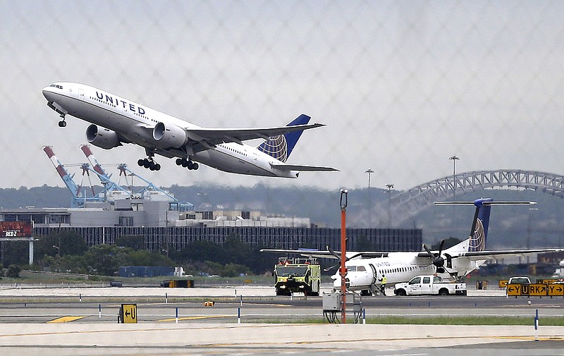 
              FILE - In this July 25, 2013, file photo, a United Airlines plane takes off from Newark Liberty International Airport, in Newark, N.J. United Airlines told KHOU-TV in Houston that a flight from Houston to Ecuador was delayed on May 11, 2017, after a scorpion was reported aboard the plane. (AP Photo/Julio Cortez, File)
            