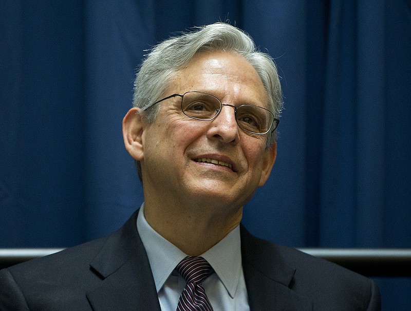 
              FILE - In this April 21, 2016 file photo, Judge Merrick Garland is seen at the E. Barrett Prettyman Courthouse in Washington, Thursday, April 21, 2016. A longtime friend of Garland tells The Associated Press that Garland is happy in his job and has no interest in leaving the judiciary to head the FBI. (AP Photo/Pablo Martinez Monsivais, File)
            