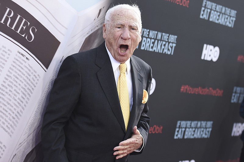 
              Mel Brooks attends the LA Premiere of "If You're Not In The Obit, Eat Breakfast" at the Samuel Goldwyn Theater on Wednesday, May 17, 2017, in Beverly Hills, Calif. (Photo by Richard Shotwell/Invision/AP)
            