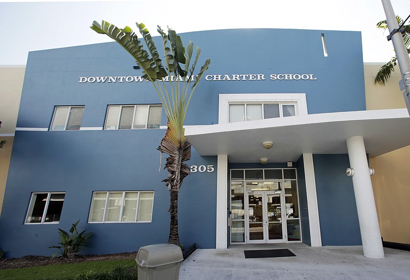 
              ADVANCE FOR USE MONDAY, MAY 22, 2017 AND THEREAFTER-This Wednesday, May 17, 2017 photo shows the Downtown Miami Charter School in Miami. In 2012, the mother of a second-grade student at the school filed suit after she said she pleaded in vain for months for administrators to protect her son from sexual abuse by an older boy at the charter school. Eventually, the 7-year-old tried to kill himself by walking into traffic with his eyes closed, according to the family’s lawsuit. Two years later, the boy testified, he still had nightmares his tormenter would crawl in through his bedroom window and kill his mother. (AP Photo/Alan Diaz)
            