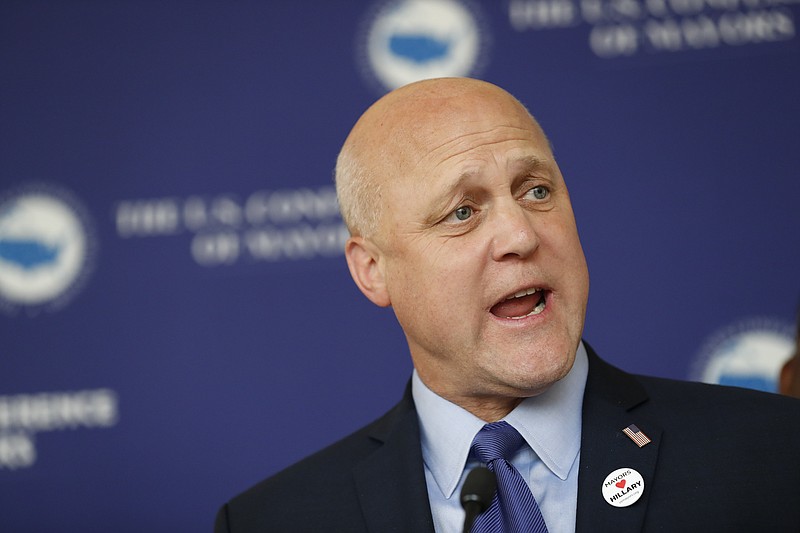 
              File - In this July 26, 2016, file photo, New Orleans Mayor Mitch Landrieu speaks at the U.S. Conference of Mayors meeting in Philadelphia. Landrieu, who spearheaded the recent removal of Confederate monuments in New Orleans, is term-limited and will leave office in 2018. His political future is cloudy, and his legacy may be more about what he has taken down than what he has built. (AP Photo/Alex Brandon, File)
            