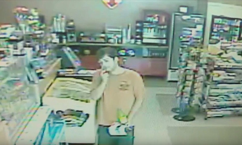 Police are seeking a man they say robbed a store at gunpoint on May 20, 2017. 