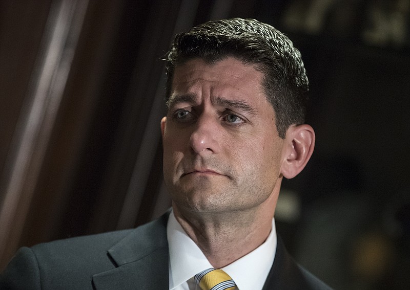 
              FILE - In this May 17, 2017 file photo, House Speaker Paul Ryan of Wis. takes questions from reporters in Washington. The Trump administration and House Republicans are asking a federal appeals court for a 90-day extension in a case that's casting a shadow of uncertainty over health insurance for millions of consumers.  (AP Photo/J. Scott Applewhite)
            